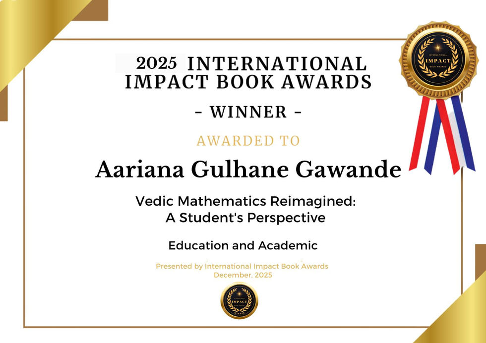 International Impact Book award certificate 2025