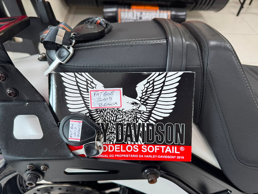 Miniatura: Harley-Davidson Fat Bob 107 2019 - Branca
