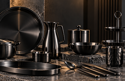 Black-Plated Tableware Luxury Showcase.png