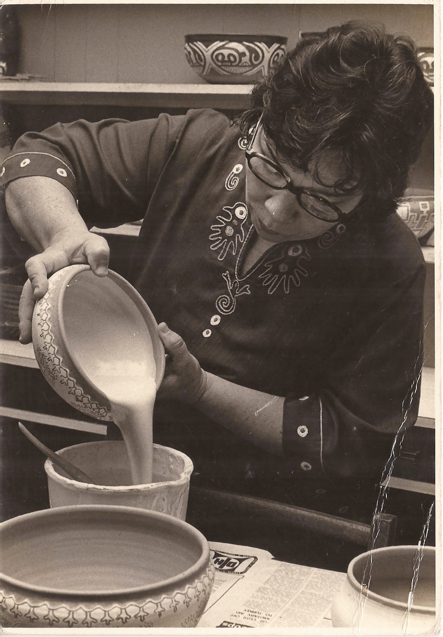 The late Stephanie Correia at work in her studio circa 1989. All photographs courtesy her daughter, Anna Correia-Bevaun
