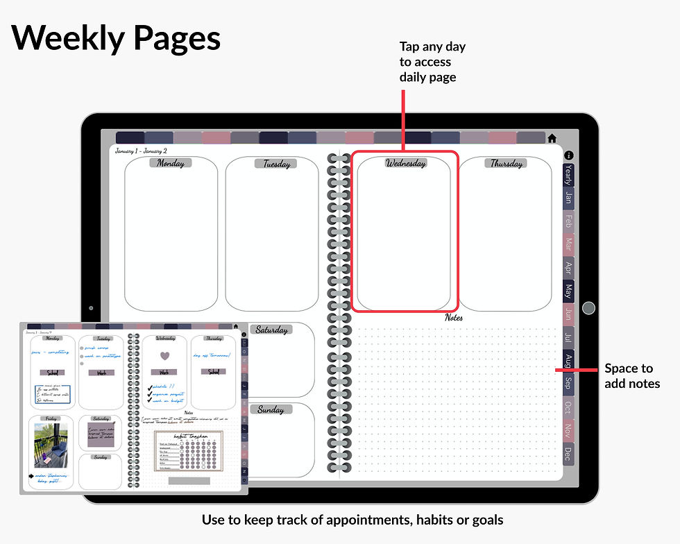 Thumbnail: Undated Neutral Digital Planner