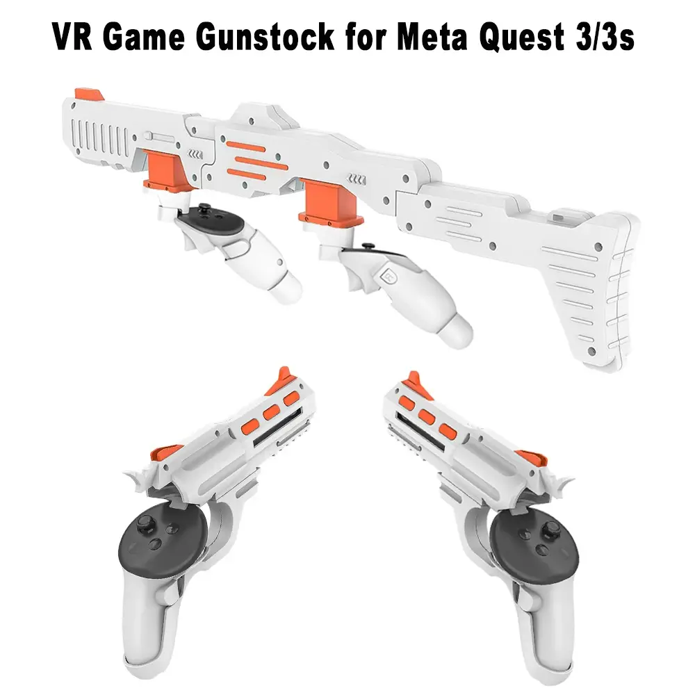 Enhance VR Shooting Game Experience Handle Gunstock Combination for Meta Quest