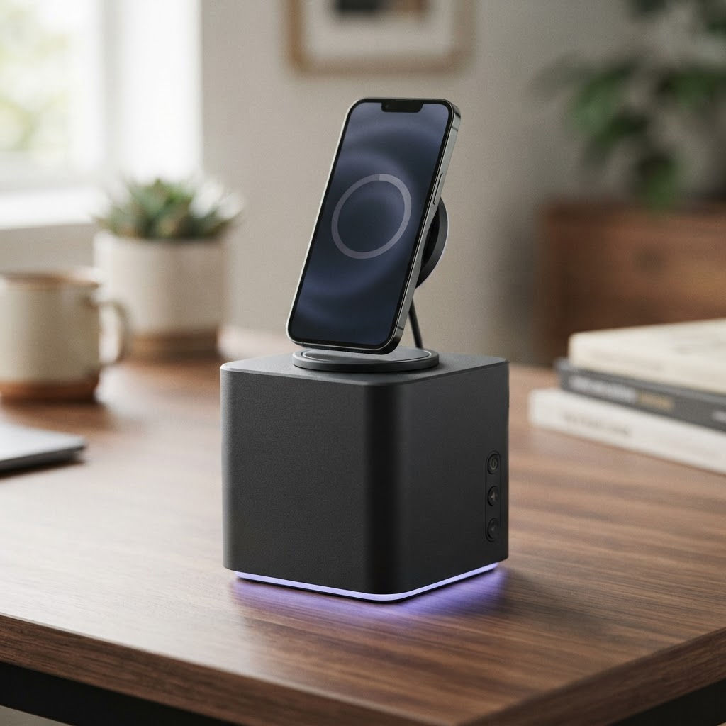 BeatDock Magnetic Wireless Charging Speaker with RGB Light
