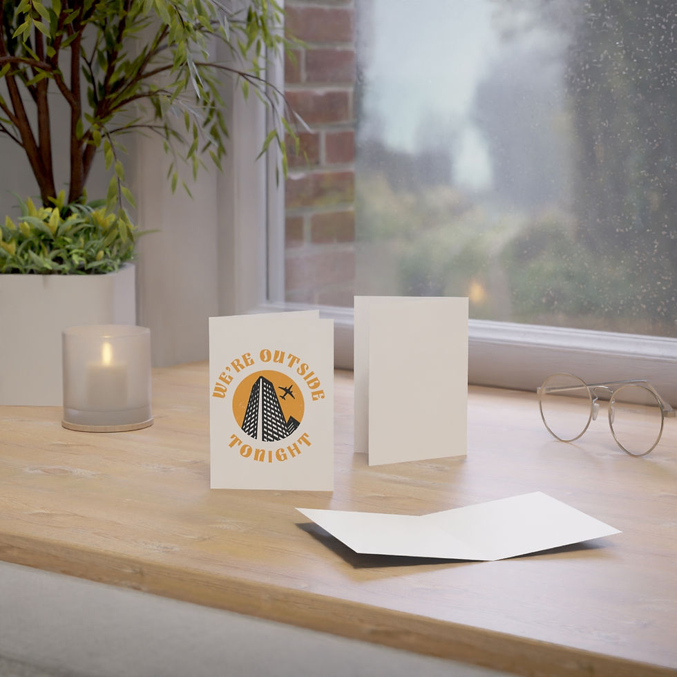 Thumbnail: We're Outside Tonight Greeting Cards (1, 10, 30, and 50pcs)