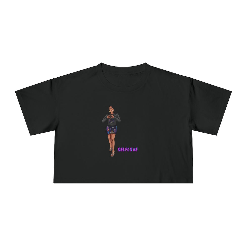 Thumbnail: Women's Self Love Crop Tee from our Intelligent Diva NFT Fashion Collection 