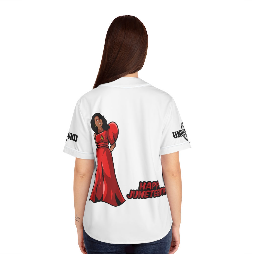 Women's Baseball Jersey (AOP) Intelligent Diva NFT Juneteenth Collection
