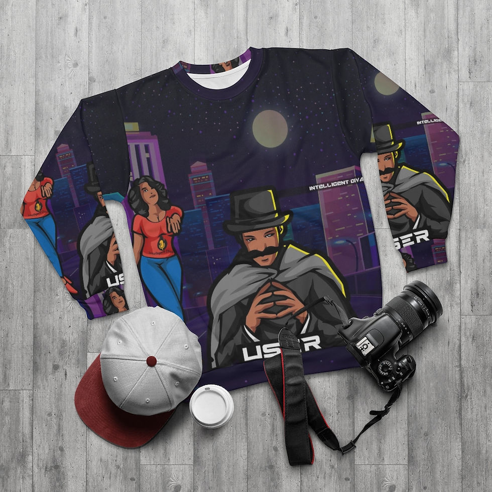 Miniatura: AOP Unisex Sweatshirt from our Intelligent Diva NFT Fashion Collection