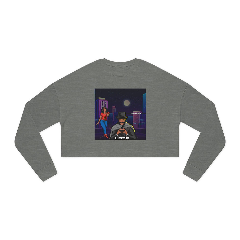 Thumbnail: Women's Cropped Sweatshirt from our Intelligent Diva NFT Fashion Collection