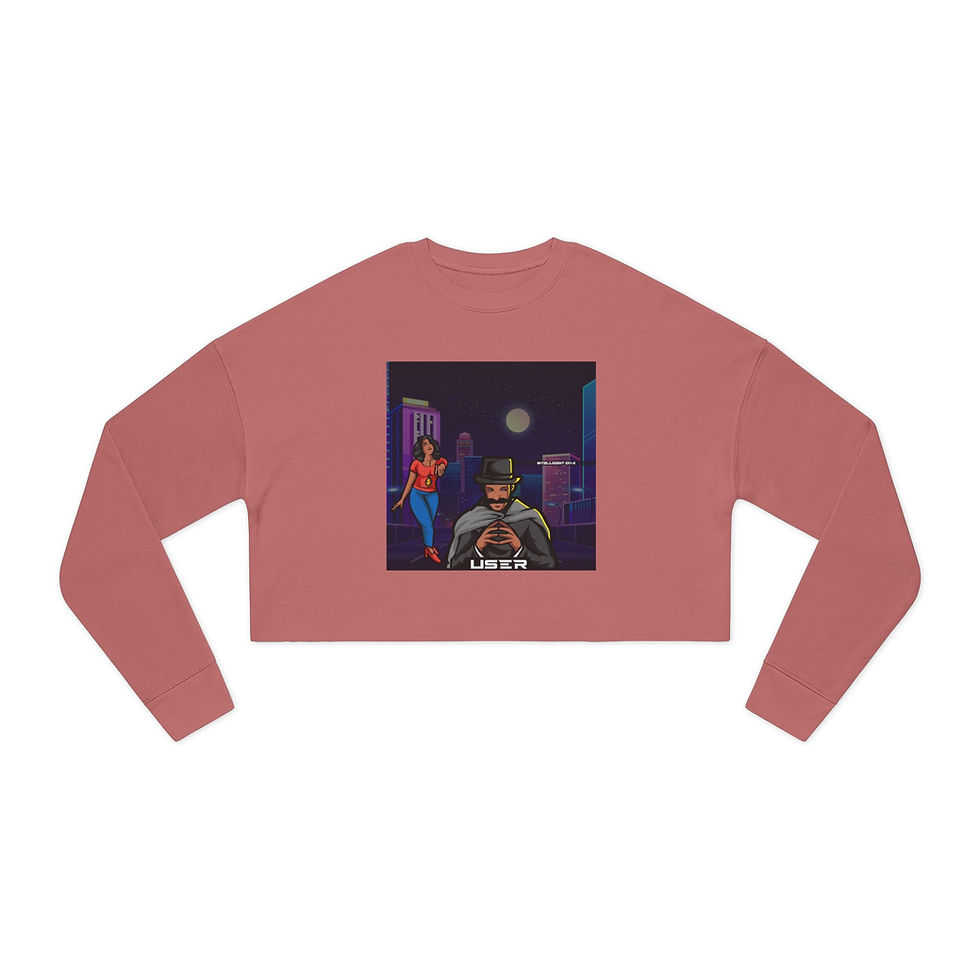 Thumbnail: Women's Cropped Sweatshirt from our Intelligent Diva NFT Fashion Collection