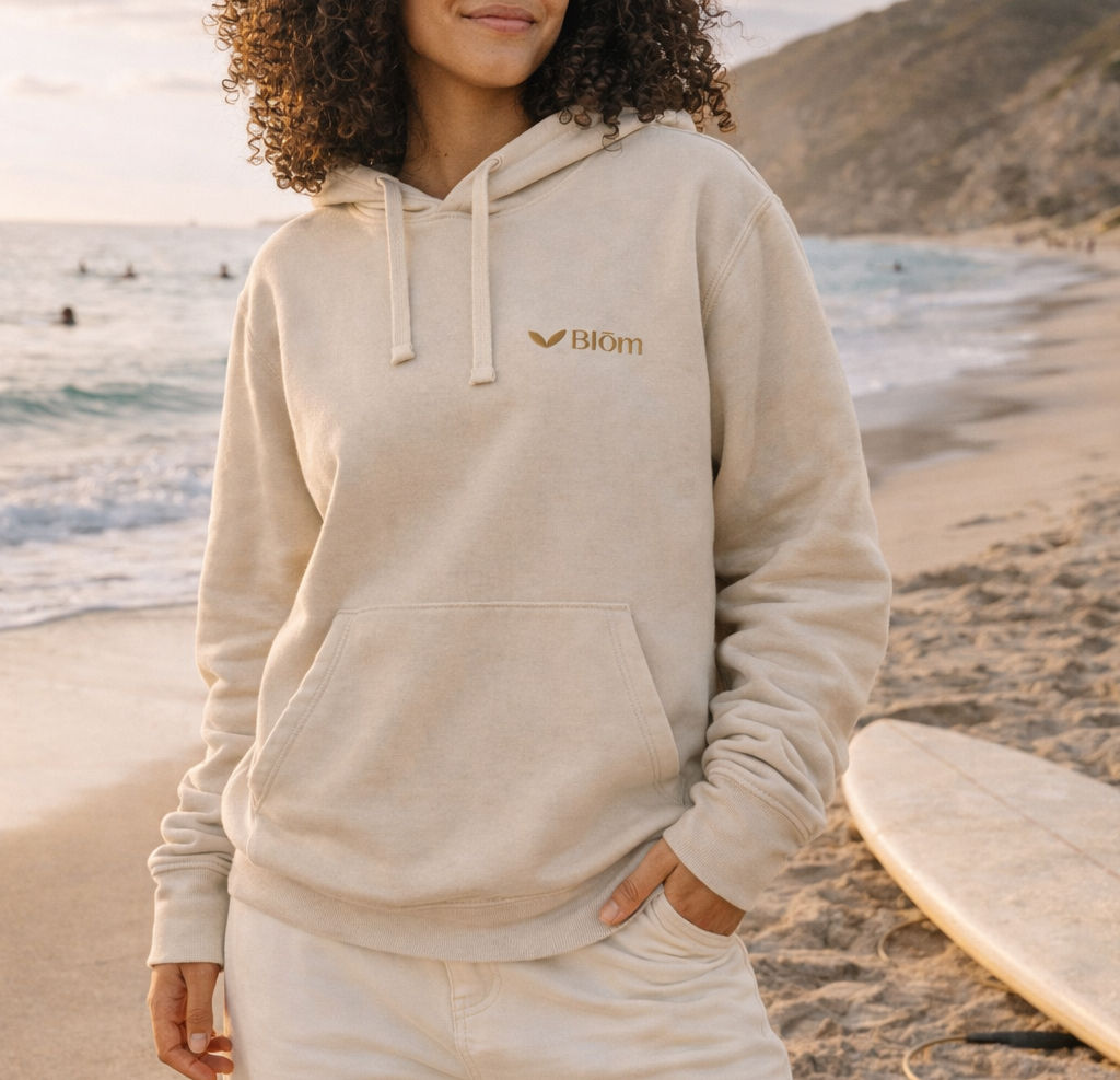Organic sand Blōm hoodie