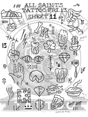 Over 600 Friday the 13th tattoo designs available for our Friday the 13th Tattoo Special. We designed and drew all of these Friday the 13th designs so they are only available at All Saints Tattoo!