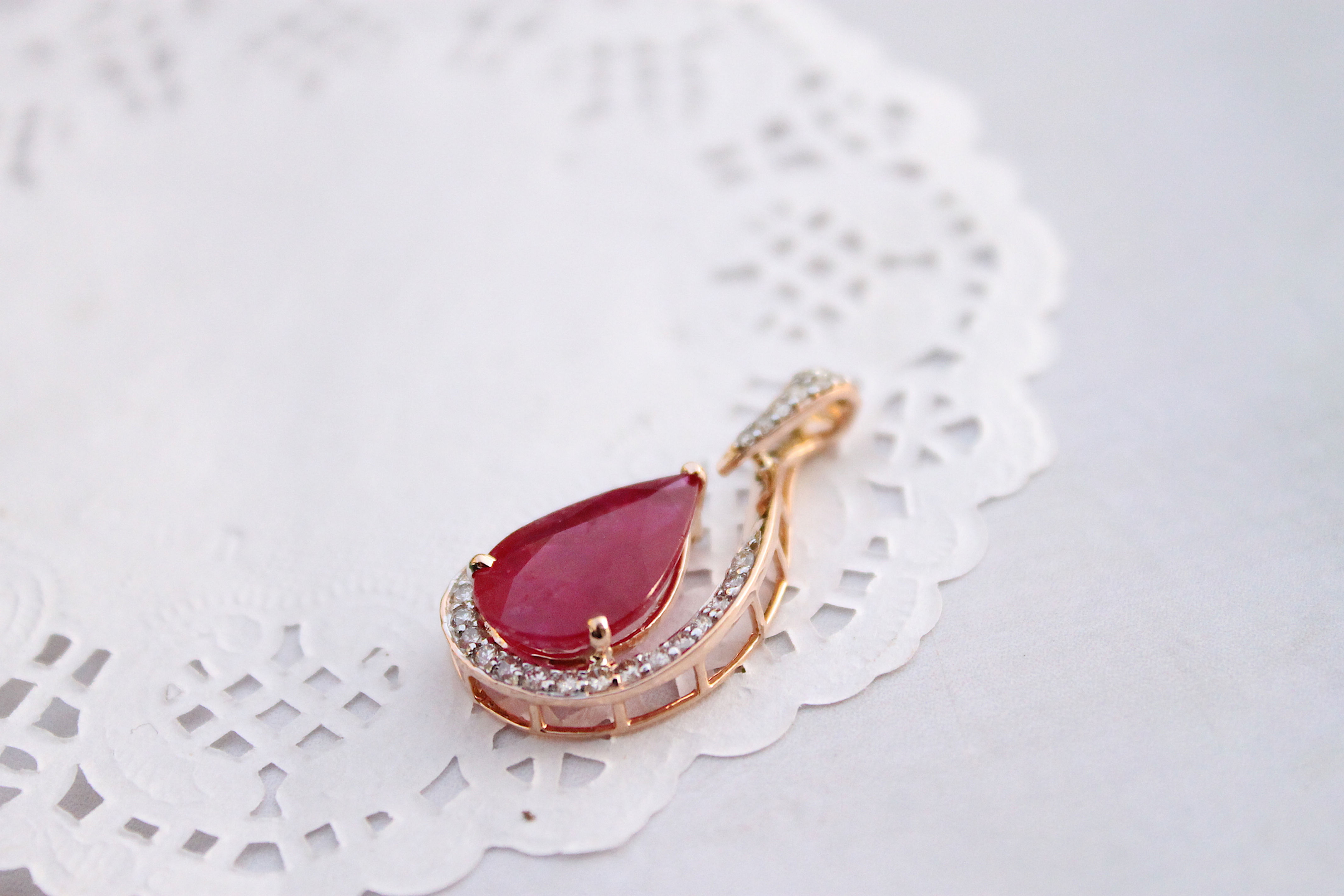 Ruby Diamond Pendant
