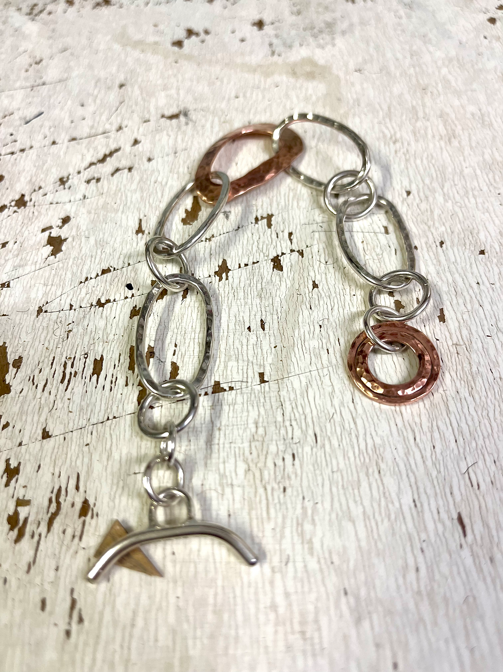 Thumbnail: Silver & Copper Bangle 