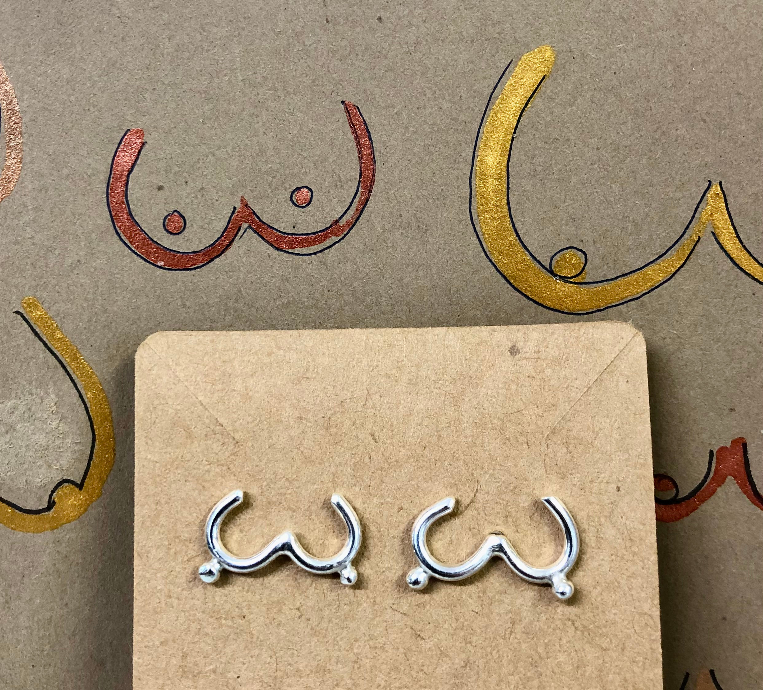 Wonky Boob Earrings