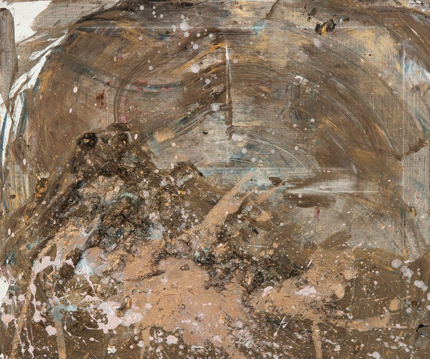 02 시내산_ 빛나는 광야에서 Sinai Mt._ In the Glorious Desert 60.6 X 72.7 (cm) Gold, Silver powder Mixed media on Canvas 2023