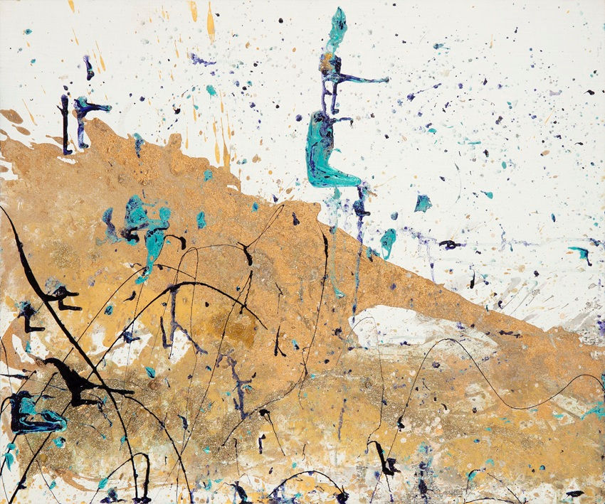 03 오늘 하루 Today 60.6 x 72.7 (cm) Gold, Silver powder Mixed media on Canvas 2023