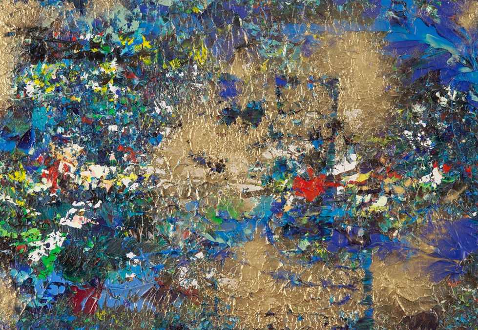 47. 나비효과_깨어진 마음 Butterfly effect_ Broken heart 54 x 66 (cm) Gold powder Mixed media on Canvas 2016