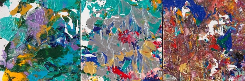 39. 나비효과 Butterfly effect 24 x 72 (cm) gold powder, Acrylic on Canvas 2016