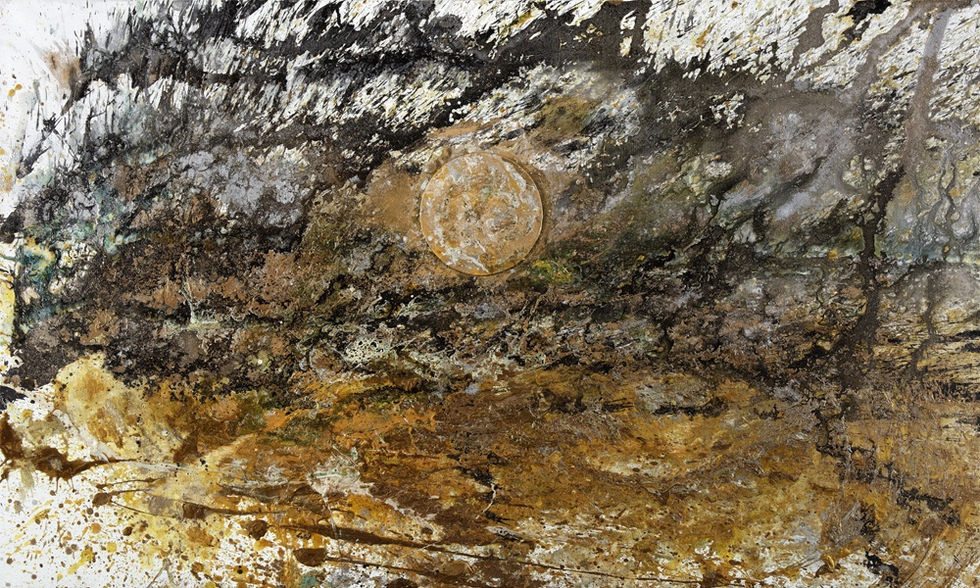 002. λΉμ μ€λΌν λ¦¬μ€ Oratorio of Light 02 97 x 162 (cm) Gold powder, Silver powder, Mixed media, Acrylic on Canvas 2018 - 볡μ¬λ³Έ