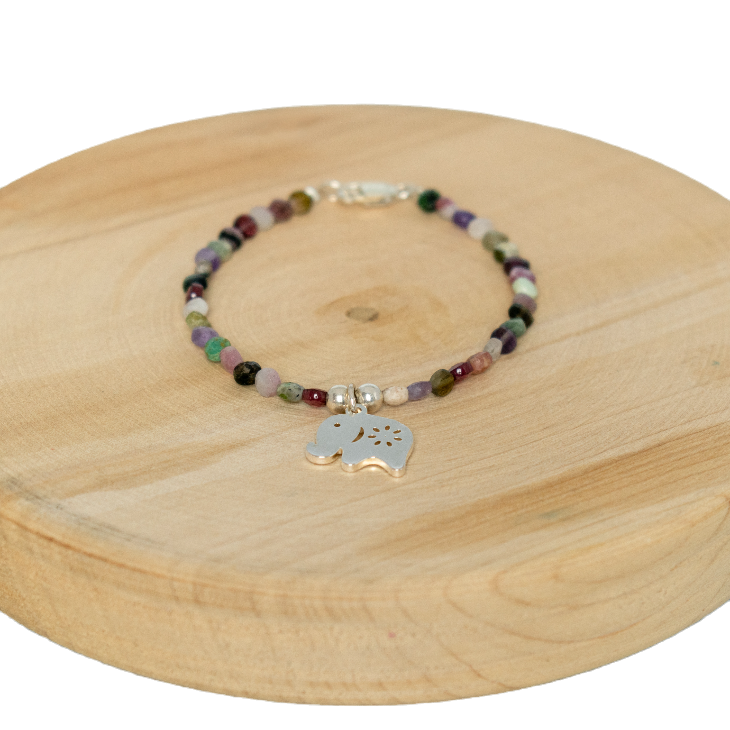 Pulsera de Piedras Naturales y Elefante – Fuerza, Protección y Sabiduría