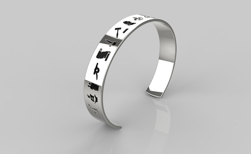 Thumbnail: History of America Flat Cuff Bangle
