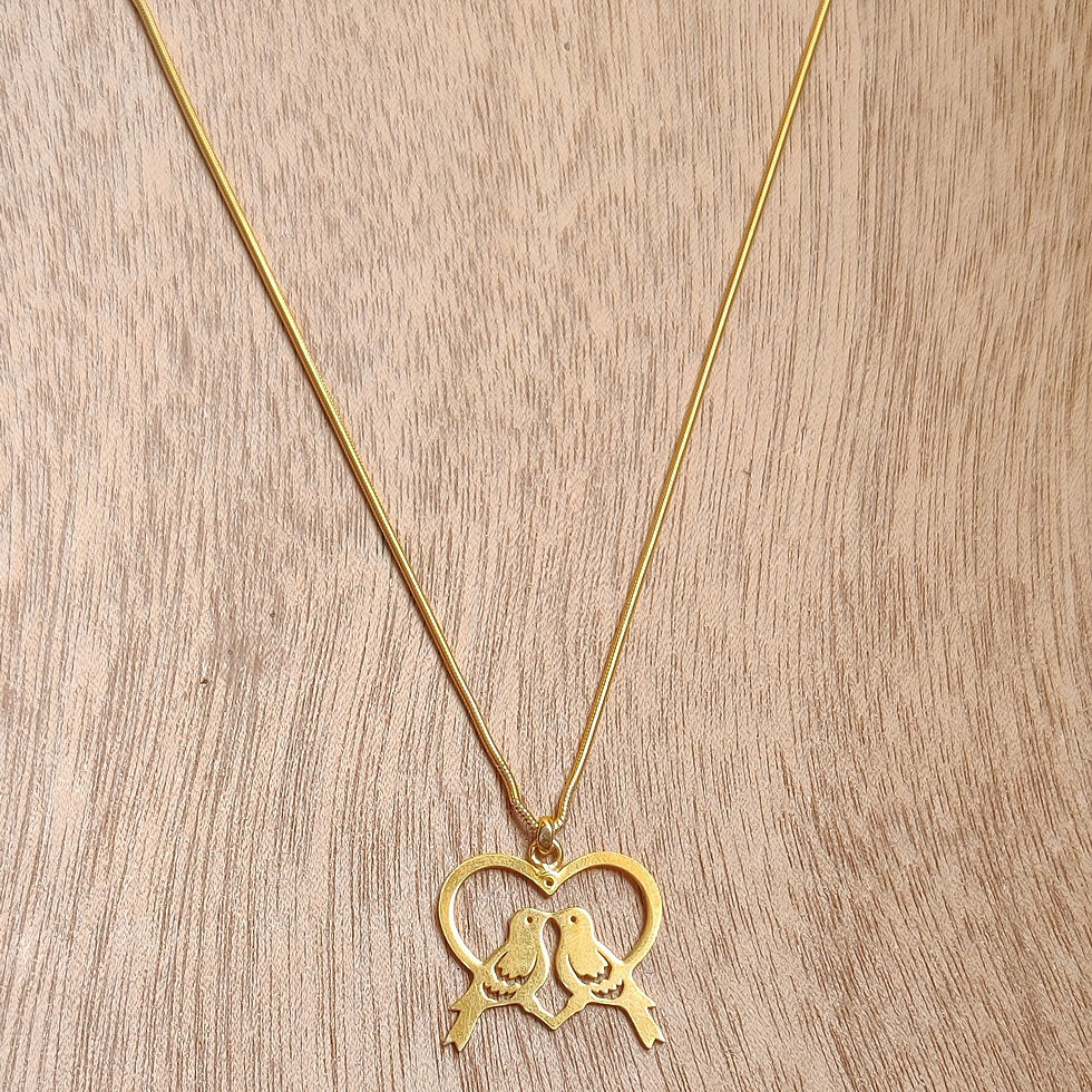 Thumbnail: Love bird pendant with CMR chain