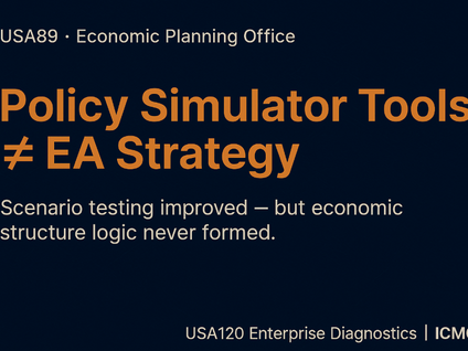 Case USA89: Why a Government Economic Planning Office Claimed Policy Simulator Tools as Enterprise Architecture Strategy