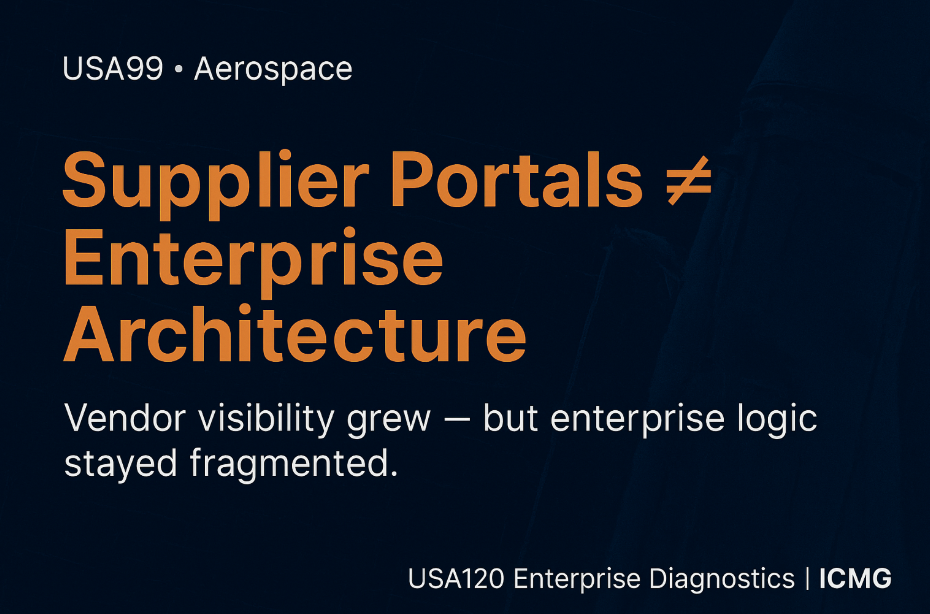 Case USA99: How a Commercial Space Launcher Recast Supplier Portals as Enterprise Architecture