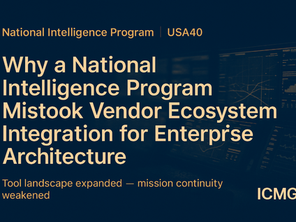 USA40: Why a National Intelligence Program Mistook Vendor Ecosystem Integration for Enterprise Architecture