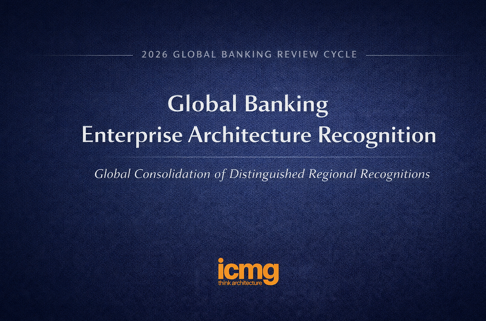 Banking Enterprise Architecture Review & Recognition 2026 — Global Plan