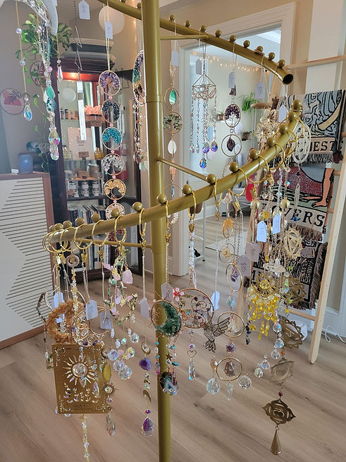 Metaphysical store in Royersford PA featuring crystals, tarot decks, and spiritual tools