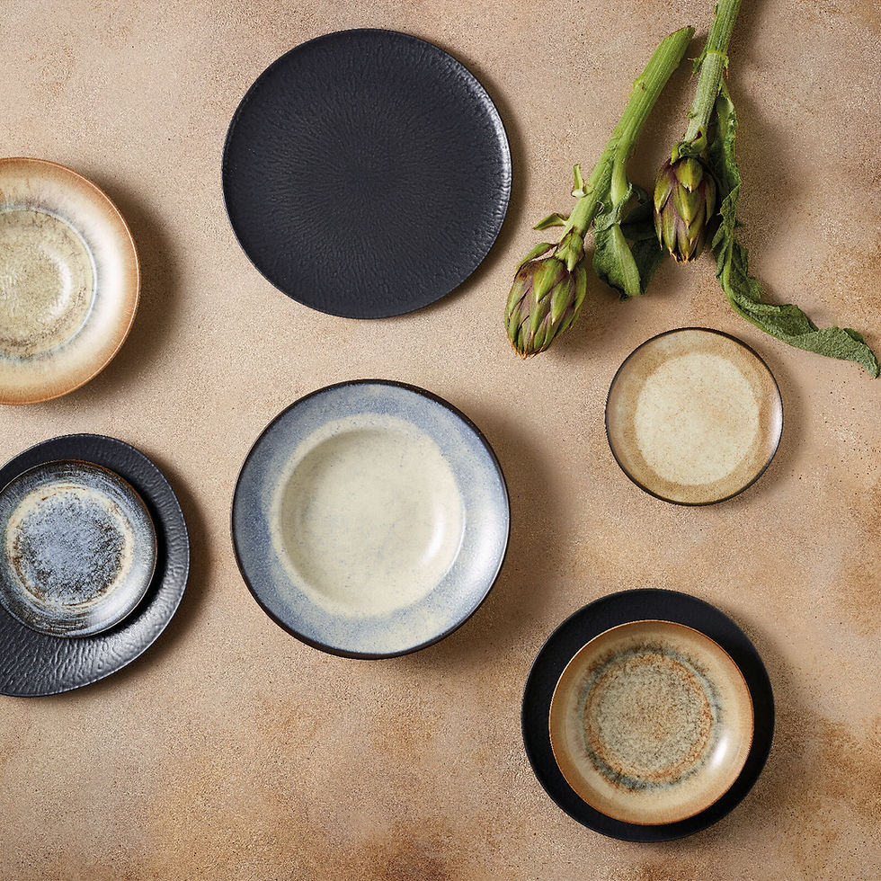 Miniaturbild: Arthur Krupp, Onyx, Schwarz, Nudelteller, Pastateller, Steingut