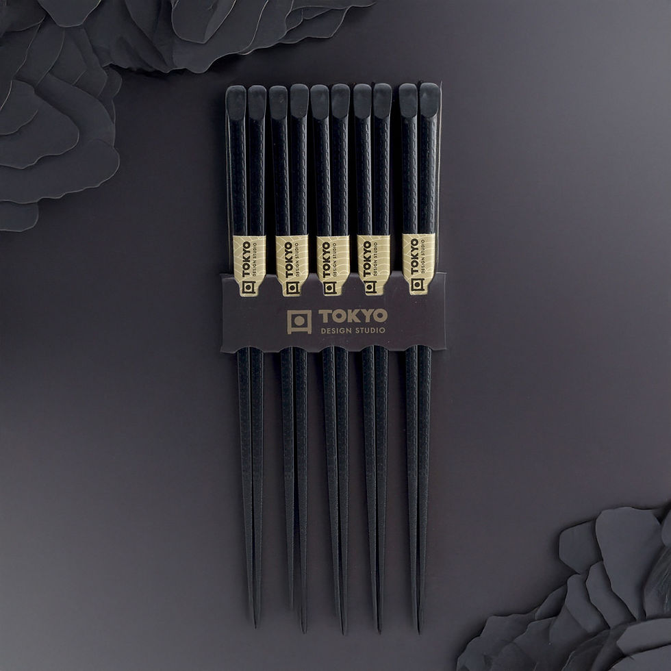 Tokyo Design Essstäbchen aus Fiberglas Polymer schwarz 5er Set im Home-and-Kitchen Online Shop