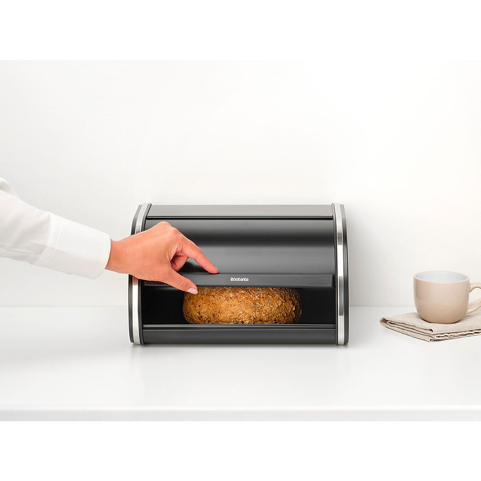 Miniaturbild: Brabantia Single Stahl Rollbrotkasten - schwarz matt im Home & Kitchen Online-Shop