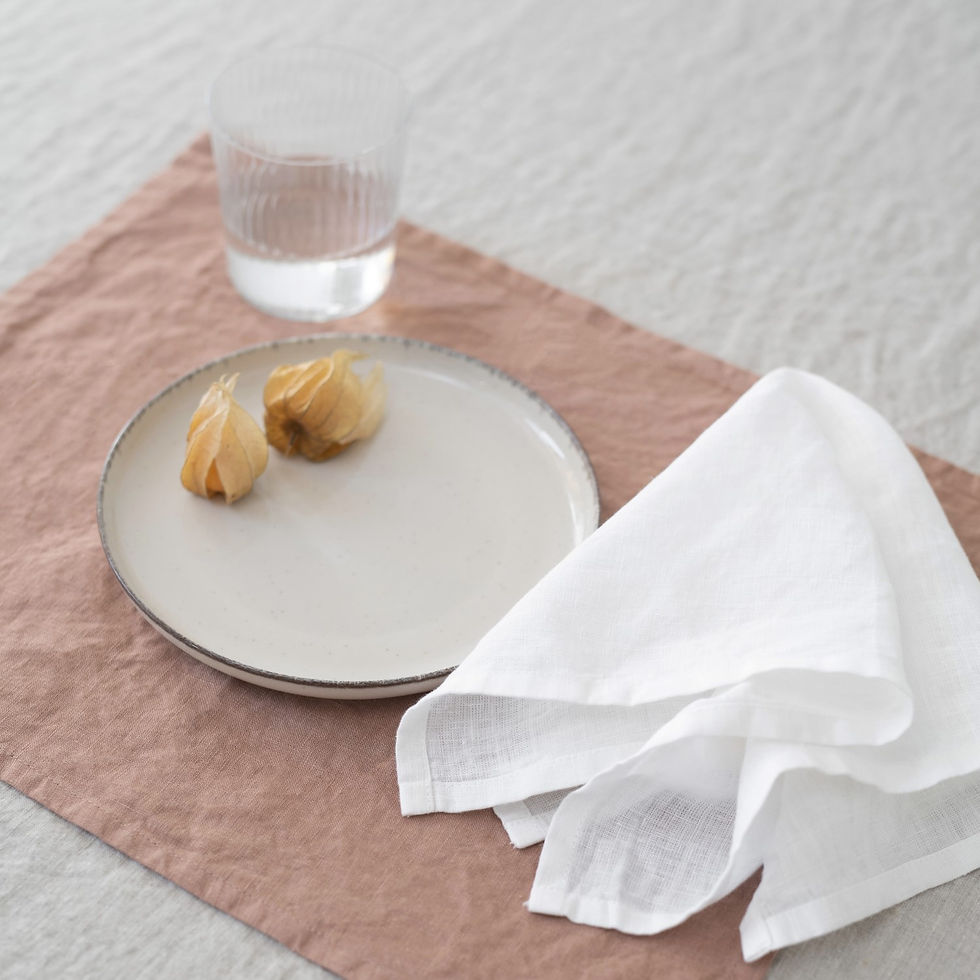 Miniaturbild: Home & Kitchen, Linen Tales, Leinen Servietten Set (2 Stück) 40x40, white, LT-NSLW-40x40-W