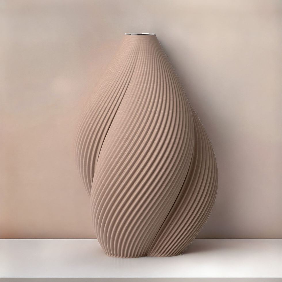 Miniaturbild: recozy+ Blumenvase VENUS 2 aus recyceltem Kunststoff, Farbe Hazel Braun, Home-and-Kitchen Online Shop