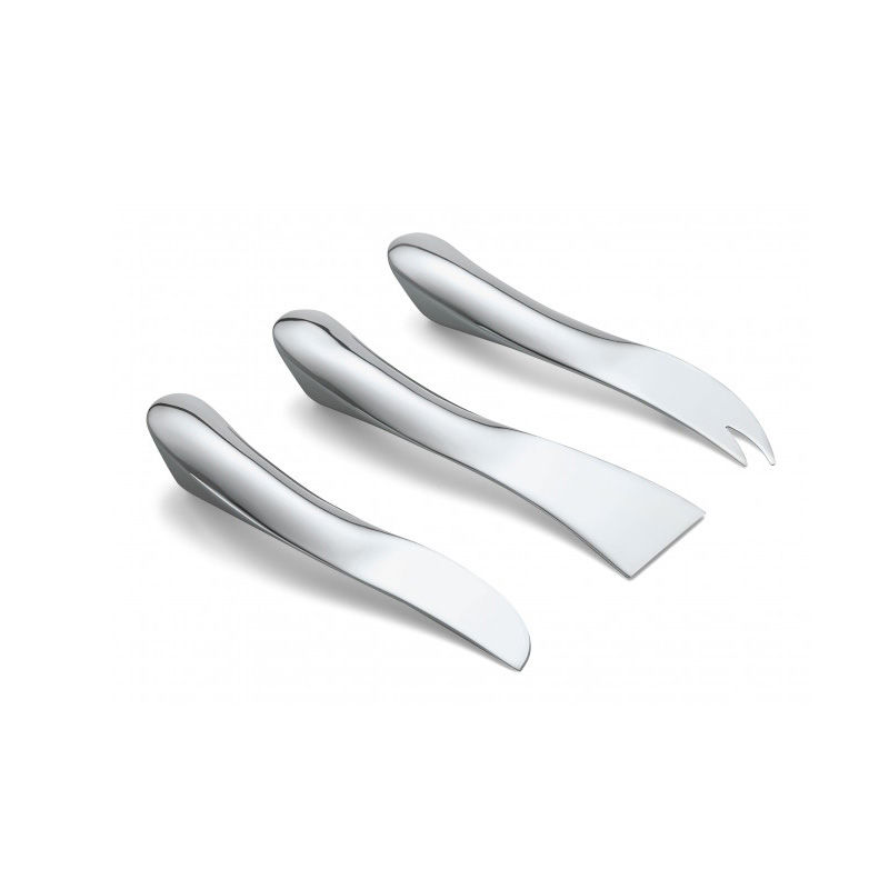 Philippi Design Käsemesser Set WAVE 3 teilig - Edelstahl
