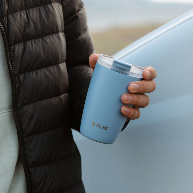Miniaturbild: FLSK Edelstahl Thermobecher - Kaffeebecher to go - denim - 500 ml im Home-and-Kitchen Online Shop