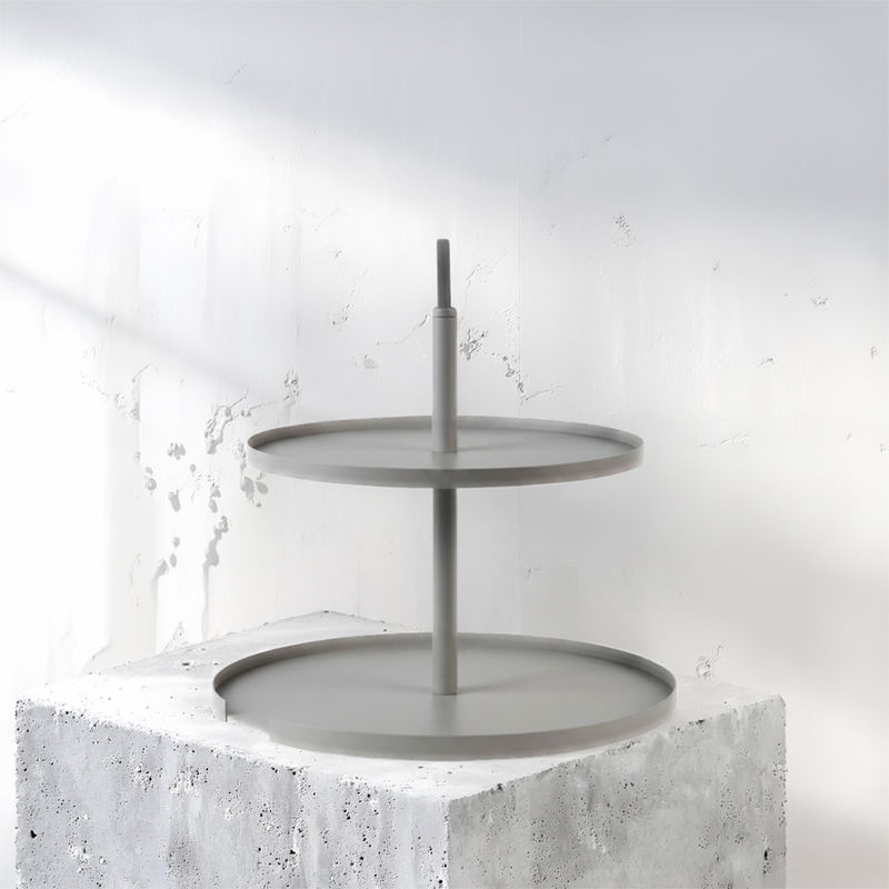 DesignBite Etagere BUG HUG 2 Ebenen Grau aus Metall, Home-and-Kitchen Online Shop