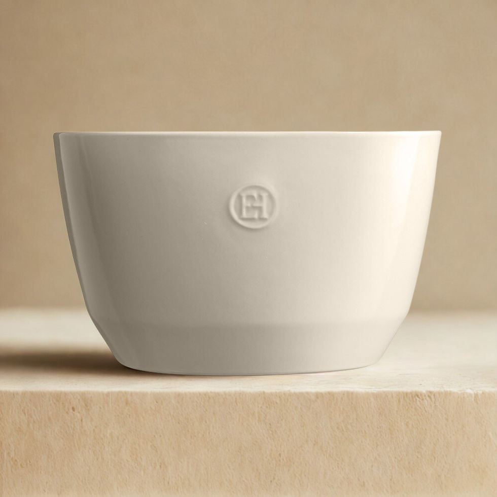 Emile Henry – Keramik Salatschüssel – Größe L – 5,5 l – creme im Home-and-Kitchen Online Shop