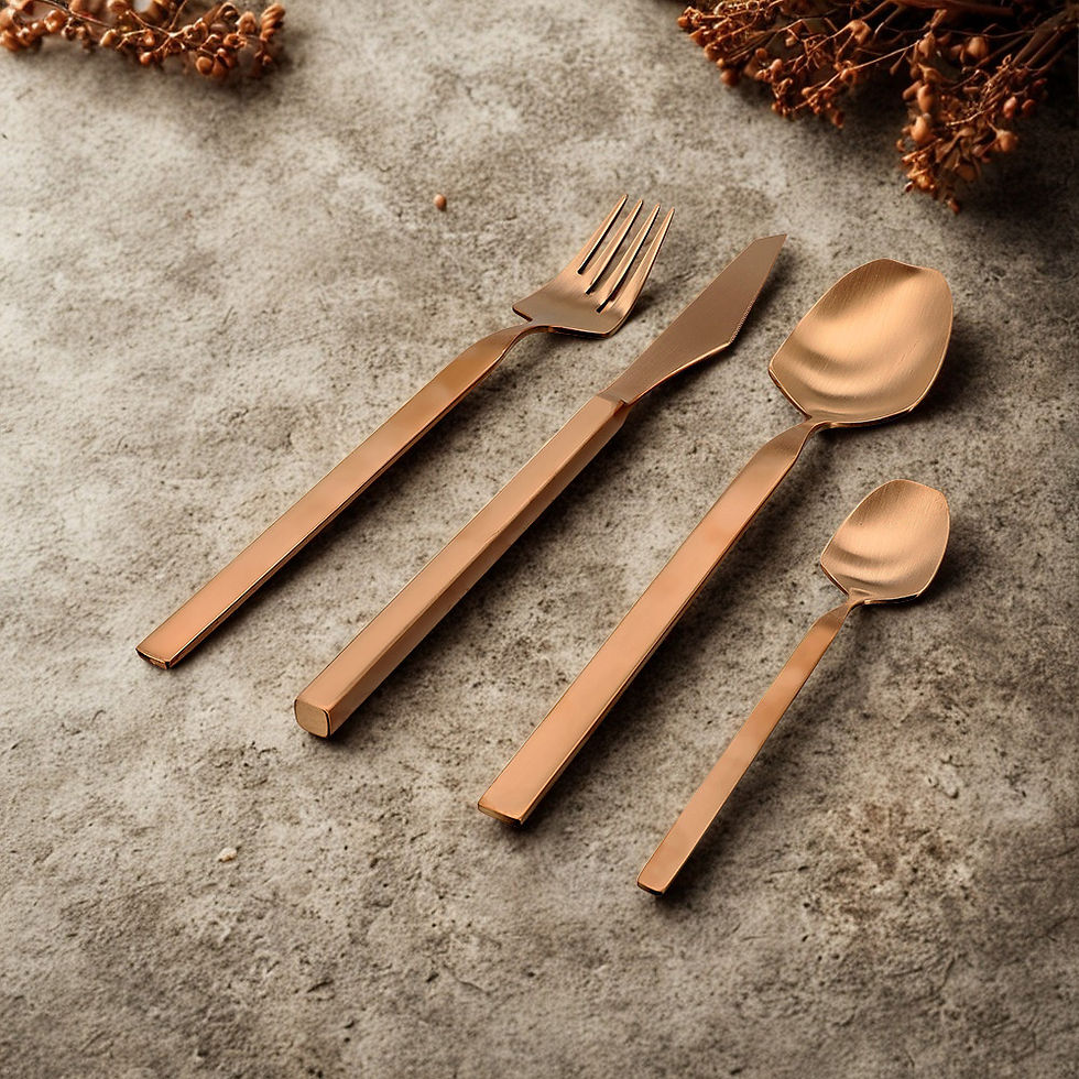 FACE Messer CARACAS aus Edelstahl in der Farbe Kupfer Matt. Bestellbar im Home & Kitchen Online Shop