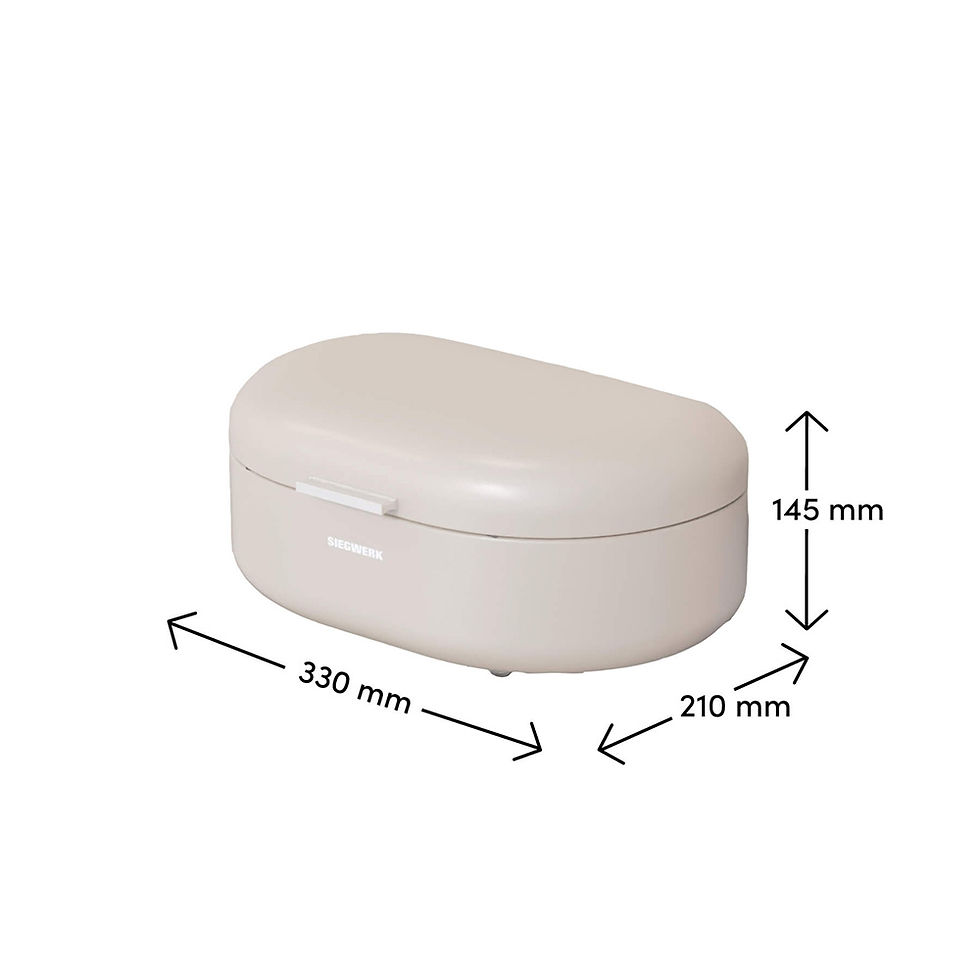 Miniaturbild: Siegwerk Metall Brotkasten PANEA - M - 33 cm - sand beach - hellbraun im Home-and-Kitchen Online Shop