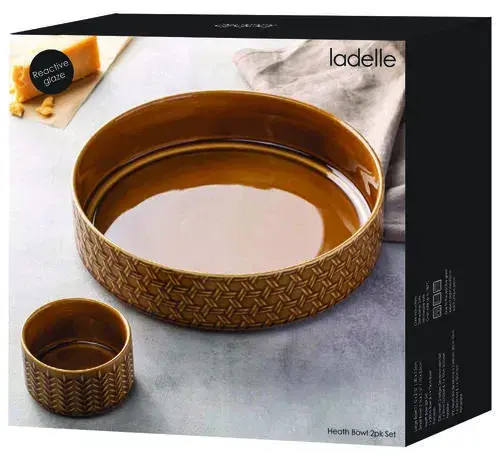 Miniaturbild: Ladelle Schalen-Set HEATH - 2 teilig - Farbe karamell