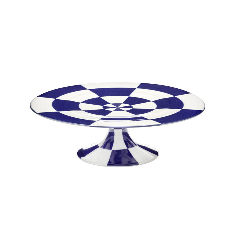 Serax Porzellan Kuchenplatte FÊTE DES BÊTES - Ø 20 cm - blau weiß im Home-and-Kitchen Online Shop