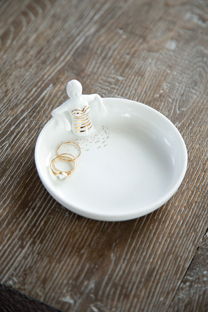 Miniaturbild: Räder Design Schale SCHWIMMBAD - weiß/gold