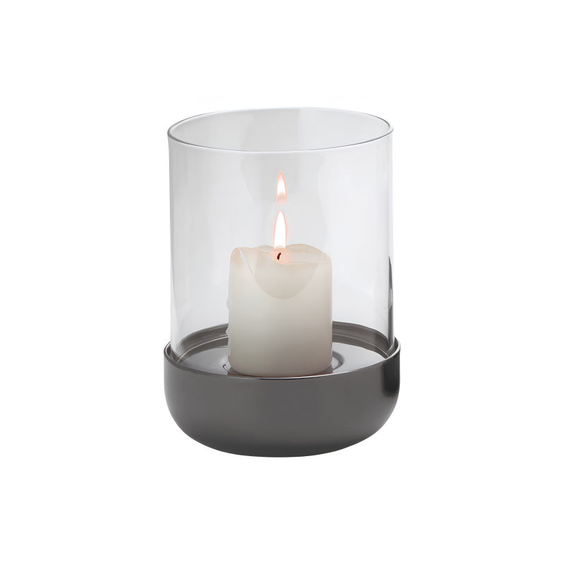 Philippi Design Windlicht SALLY - Edelstahl Titanbeschichtung - Höhe 16 cm