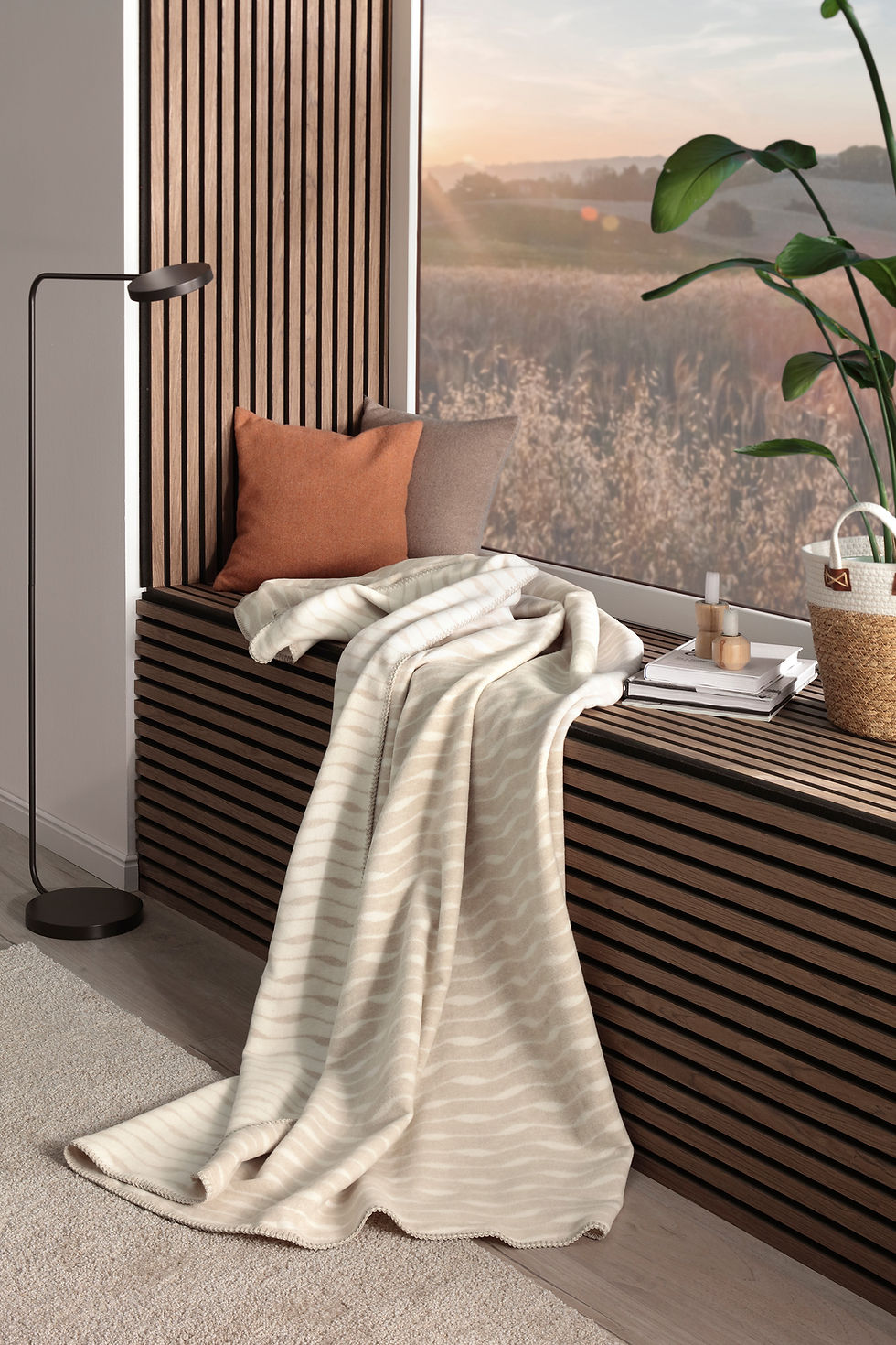 Miniaturbild: Home & Kitchen, Biederlack Decke - Wohndecke "Wave" aus Recycling-Garn 150x200, SKU 798008
