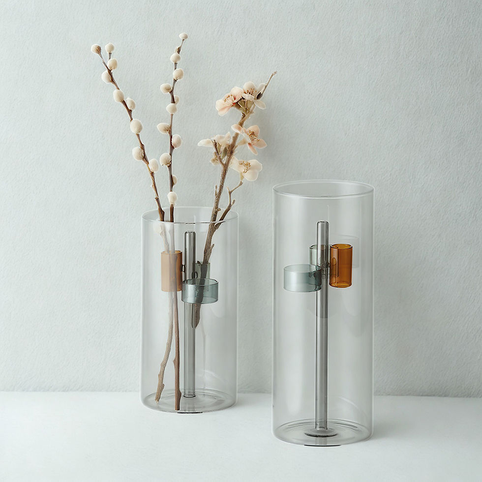 Miniaturbild: Philippi Design Vase GIARDINO - Glas - mit bunten Glasringen - Größe L im Home-and-Kitchen Online Shop