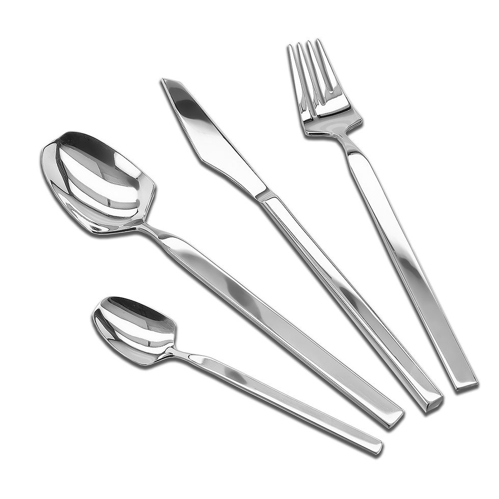 Face Besteck Set Caracas Edelstahl glänzend 24 teilig im Home & Kitchen Online Shop