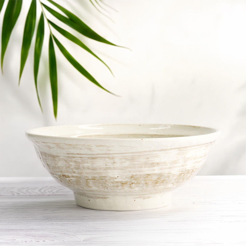 Miniaturbild: Tokyo Design Japanische Porzellan Ramen Schale HAKEME – creme, braun – 900 ml im Home-and-Kitchen Online Shop